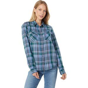 Marmot Womens Bridget Long Sleeve Teal Flannel Shirt Size XS‎